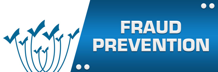 Fraud Prevention Blue Lines Tick Marks On Top Left Horizontal 