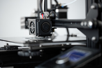 Fototapeta na wymiar 3D printing machine operation in the laboratory