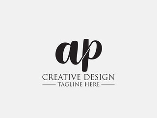 Initials cutting AP Logo Vector Template and luxury logo.