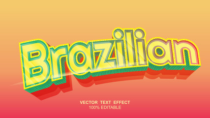 brazilian vector text effect