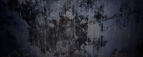 Scary dark cement for the background. old walls full of stains and scratches