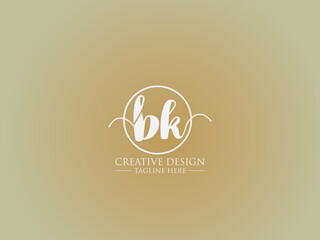  Initials BK Logo Vector Template and luxury monogram logo.