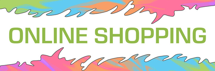 Online Shopping Colorful Painting Top Bottom Horizontal 
