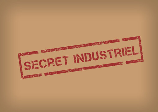 Cachet Secret Industriel Rouge Sur Dossier 