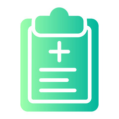 Obraz premium medical file gradient icon