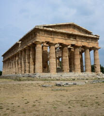 Temple of Neptune-Paestum, an ancient city of Magna Graecia called by the Greeks Poseidonia in honor of Poseidon, but very devoted to Athena and Hera. Under the Romans it takes the name of Paestum