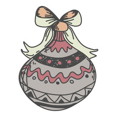 Christmas Ball hand drawn Doodles and sketches