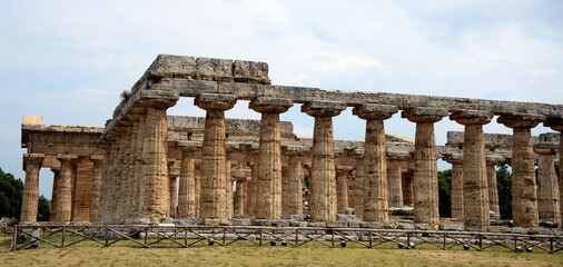 Temple of Neptune-Paestum, an ancient city of Magna Graecia called by the Greeks Poseidonia in honor of Poseidon, but very devoted to Athena and Hera. Under the Romans it takes the name of Paestum