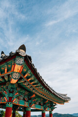 Seopirang village traditional pavilion in Tongyeong, Korea