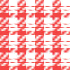 Tartan plaid. Scottish pattern in red, white cage. Scottish cage. Traditional Scottish checkered background. Template for design ornament. Seamless fabric texture ethnic pattern vector illustrations