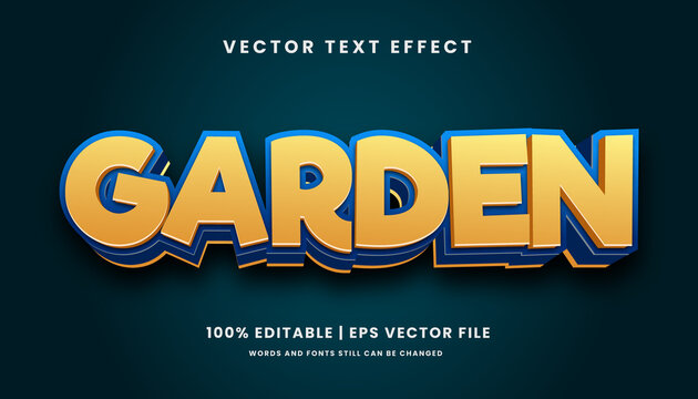 Garden editable text effect 3d style 