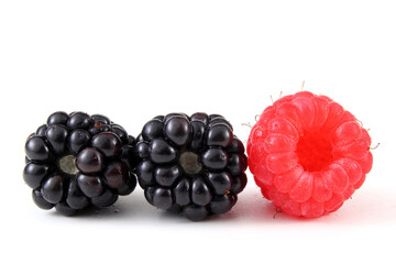 Blackberries and raspberry