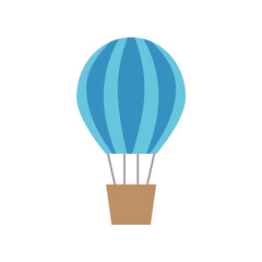 シンプルなブルーの気球のイラスト