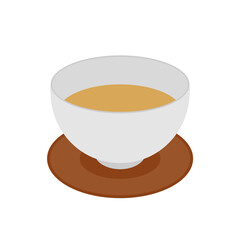 シンプルでフラットなほうじ茶のイラスト