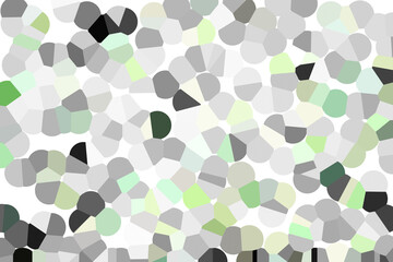 Fototapeta na wymiar Mixed light green, grey and black abstract circles