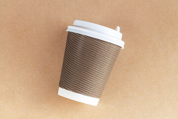 Brown craft biodegradable disposable paper cup