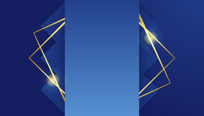 Abstract blue and gold business presentation background.