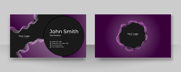 Modern simple purple business cards