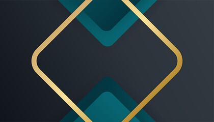 Modern luxury dark green and gold abstract background
