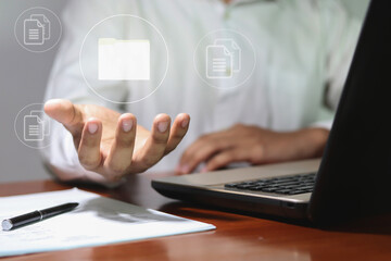 document management concept, online documentation database