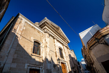 Fototapeta na wymiar Old building, street view in Puglia, Italy, Brindisi region