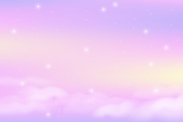 Galaxy fantasy background with pastel colors