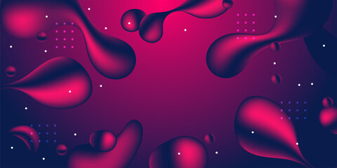 Gradient abstract liquid shapes background