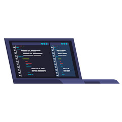 laptop with web development