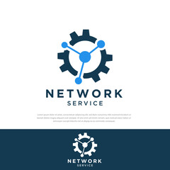 Digital dental data network logo design. Can be used as a symbol, brand identity, your company logo