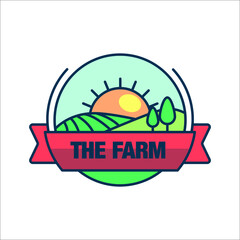 Fototapeta premium the farm logo agriculture badge