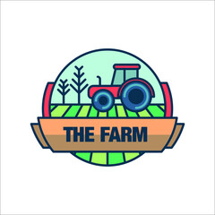 the farm logo agriculture badge