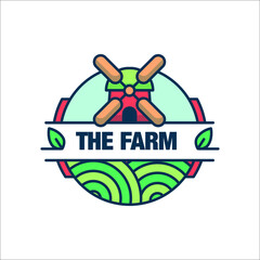 the farm logo agriculture badge