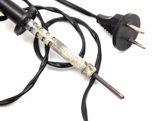 Soldering iron isolated on a white background.