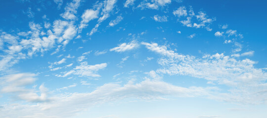 Naklejka na ściany i meble panorama blue sky with white cloudy