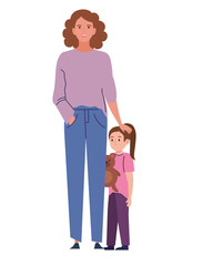 Fototapeta premium mother with daughter