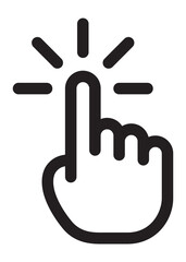 Obraz premium Hand cursor. Click here symbol. Touch icon