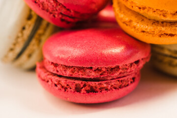 Colorful macaroons background