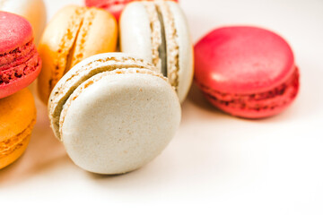 Colorful macaroons background