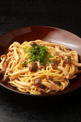きのこの和風バター醤油スパゲッティー
