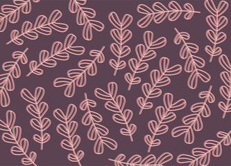 Minimalist background with simple leaves pattern