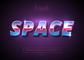 Space Editable Text style effect