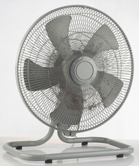 Electric fan with dust on front cover indoor air pollution 