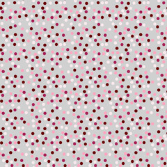 Pink Grey Confetti Christmas Seamless Pattern great for scrapbooking, textile and wrapping. Vector illustration.