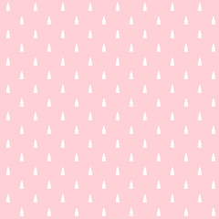 Pink Christmas Seamless Pattern great with Christmas trees for scrapbooking, textile and wrapping. Vector illustration
