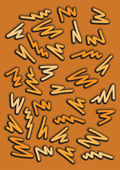 Simple background with colorful cute zigzag line pattern