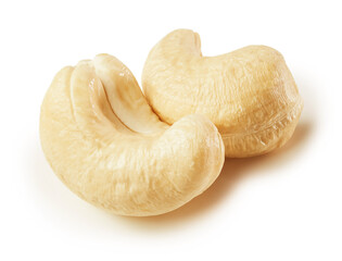 Cashew nuts isolated on white background