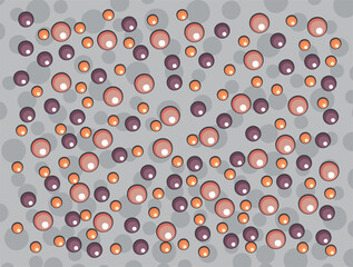 Simple background with colorful bubbles pattern