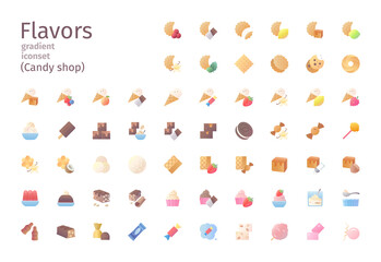 Flavors gradient iconset (Candy shop)