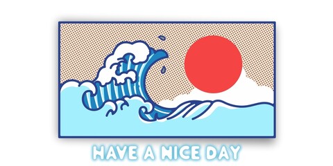 LOGO MONOLINE DESIGN ABOUT HAVE A NICE DAY SUMMER 