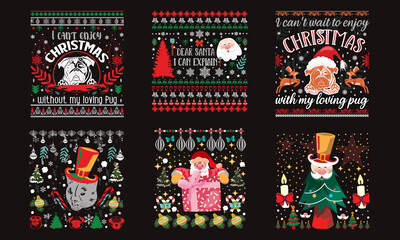Christmas Ugly Sweater and T Shirt Design 